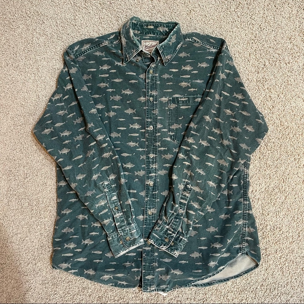 Woolrich Rugged Outdoor XL Button Down Fishing Shirt